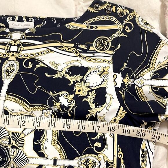NWT Charter Brand Club Black Gold Chaim Print | Size XL - Picture 6 of 9